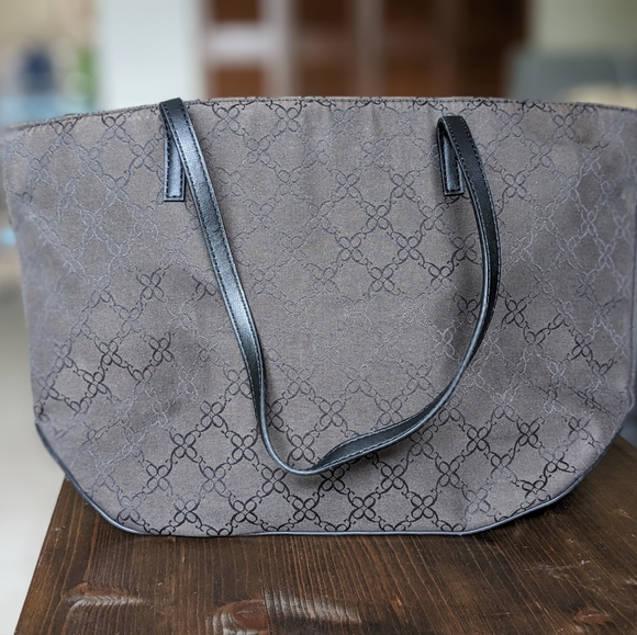 Nine West Gray and Black Tote with Removable Wallet - Picture 10 of 10